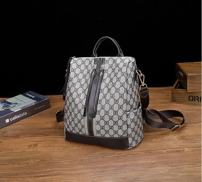 

2019 Vintage Backpack Female Brand Leather Women's backpack Large Capacity School Bag for Girls Leisure Shoulder Bags for Women