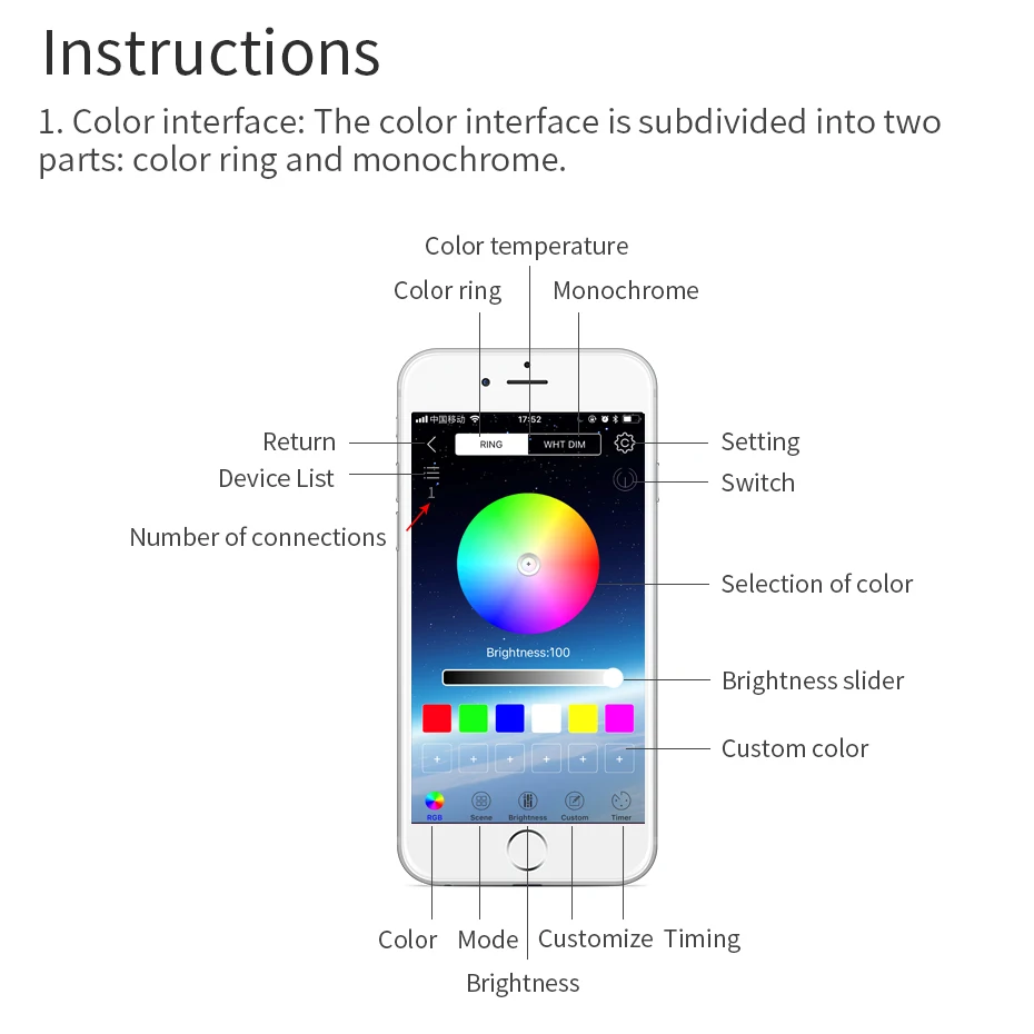 100 см RGB светодиодный светильник для аквариума светодиодный погружной светильник для аквариума водонепроницаемый светильник