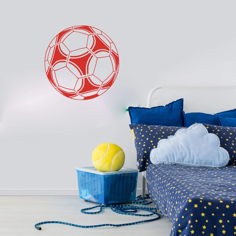 Large Football Soccer Ball Wall Decal Boy Room Kids Room Sport Ball Football Wall Sticker Bedroom Play Room Vinyl Home Decor (1)