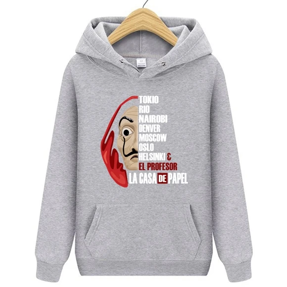 Толстовки для игр La Casa De Papel Money Heist tv, мужские толстовки с капюшоном, мужские свитшоты House Of paper, мужские весенние толстовки с капюшоном JB124