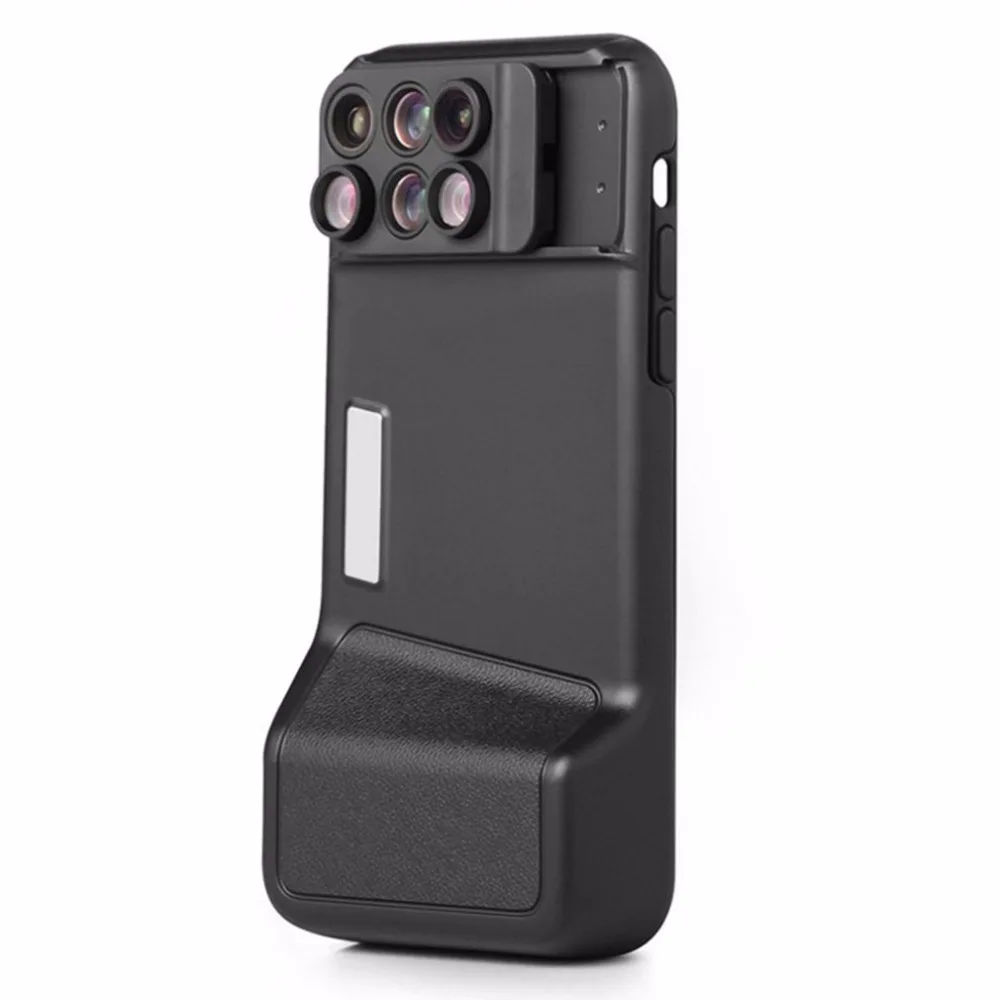 

6 in 1 Mobile Phone Shell 6 Lens Bluetooth Version Wide Angle Macro Fish Eye Long Focus Mobile Phone Lens for Apple iPhone X