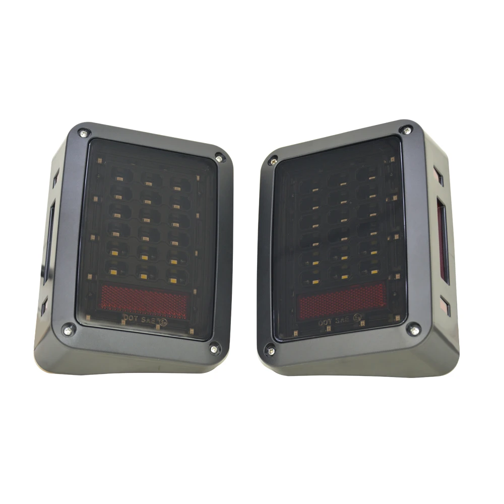 LED Tail Lights for 2007-2016 Jeep Wrangler JK Brake Reverse Turn Singnal Lamp Back Up Rear Stop Light Daytime Running Lights (13)