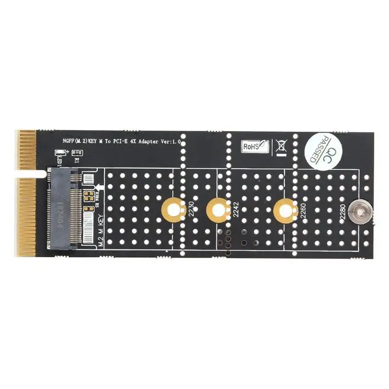 

1set M.2 NVME M Key SSD to PCI-E 4X Adapter PCI Express Raiser Card Board M Key NGFF Converter Card for User Manual props