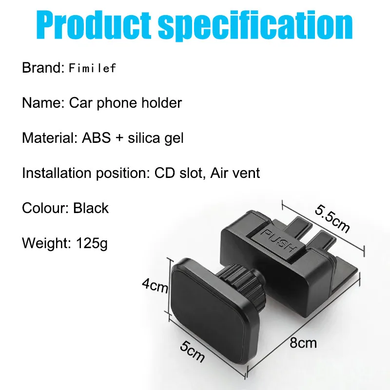 Fimilef автомобильный держатель магнитный для телефона Универсальный мобильный стенд CD слот сотовый телефон владельца Air Vent gps магнитный держатель телефона