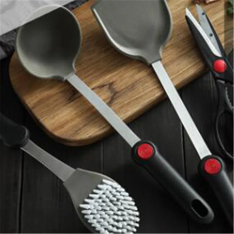 

Non-Stick Silicone Cooking Spatula Stainless Steel Handle Wok Shovel Flexible Silicone Pancake Turner Kitchen Cooking Utensils