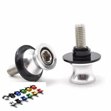 6 8 10 mm Motorcycle Swingarm Spools slider stand screws Motorcycle Accessories For Kawasaki Ninja 250R 300 500R 600R Green