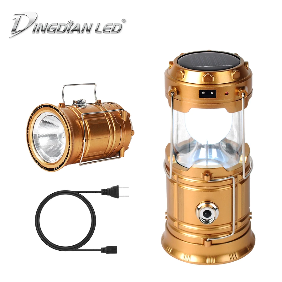 

Dropshipping Solar Rechargeable LED Camping Lantern Flashlights Collapsible Solar Tent Light for Outdoor Camping Hiking Fishing