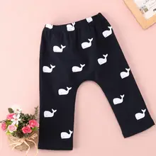 Emmaaby/Лидер продаж, Повседневные детские штаны для детей от 0 до 36 месяцев размера плюс, милые длинные хлопковые леггинсы с рисунком Кита для маленьких мальчиков и девочек