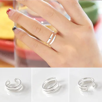 

Personality Bohemian 925 Sterling Silver Shiny Layered Rings for Women Wedding Bridal Vintage Antique Ring Girl Gift Anillos