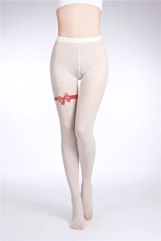 

Butterfly-knot Printed Personality Bottom Pantyhose