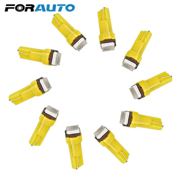 

FORAUTO 10Pcs/lot T5 5050 Universal Car Styling Car Dashboard Light LED Interior Light Indicator Lights Instrument Cluster Lamp