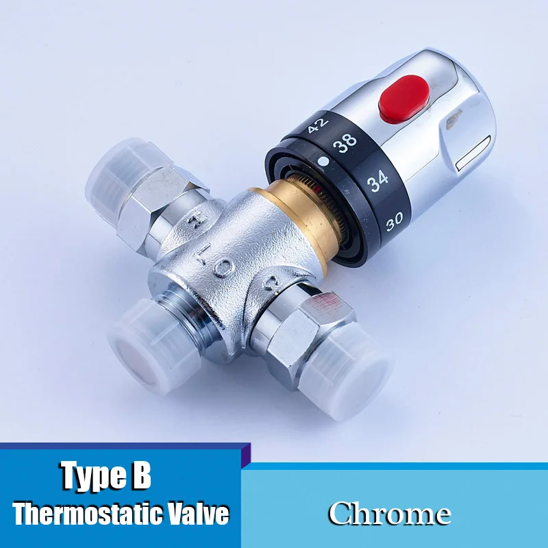 Смеситель для ванной комнаты термостатический клапан Стандартный 1/2 латунный керамический сменный термостатический картридж клапан для смесителя - Цвет: Type B