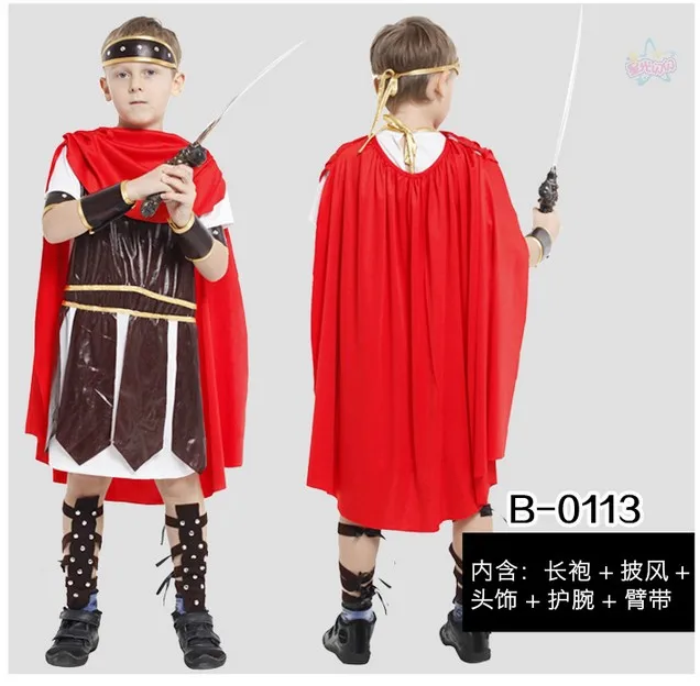 ; карнавальный костюм римского рыцаря воина для мальчиков; Детские костюмы на Хэллоуин; Детский карнавальный костюм - Цвет: style 2