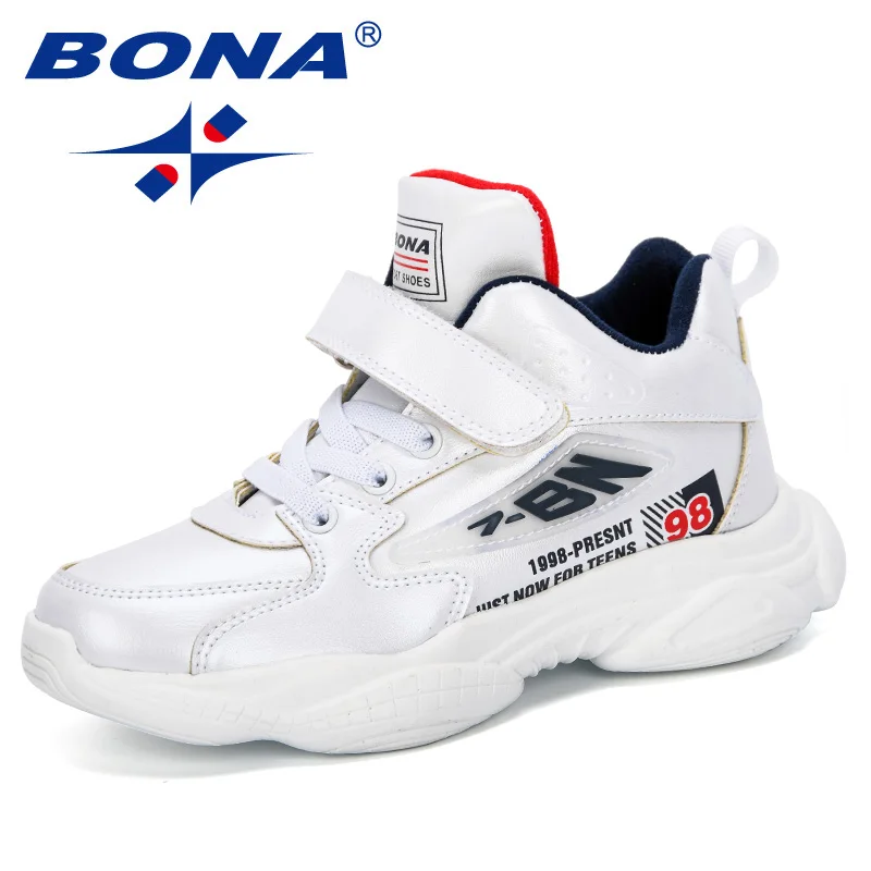 

BONA 2019 Spring Kids Shoes Color Matching Children's Tennis Breathable Sport Shoes Fashion Footwear Girls Trendy Boys Sneakers