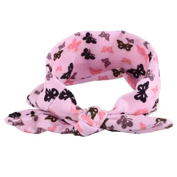 

HOT SALE Hairband,Baby Ears Rabbit Elastic Bow Turban Knotted HairBand (Pink)