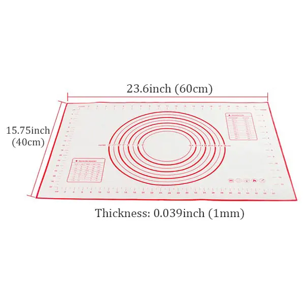 Силиконовый Стекловолоконный лист для выпечки прокатки теста Кондитерские торты коврик-подкладка для выпечки коврик духовка, макароны инструменты для приготовления пищи 60x40CM DTT88