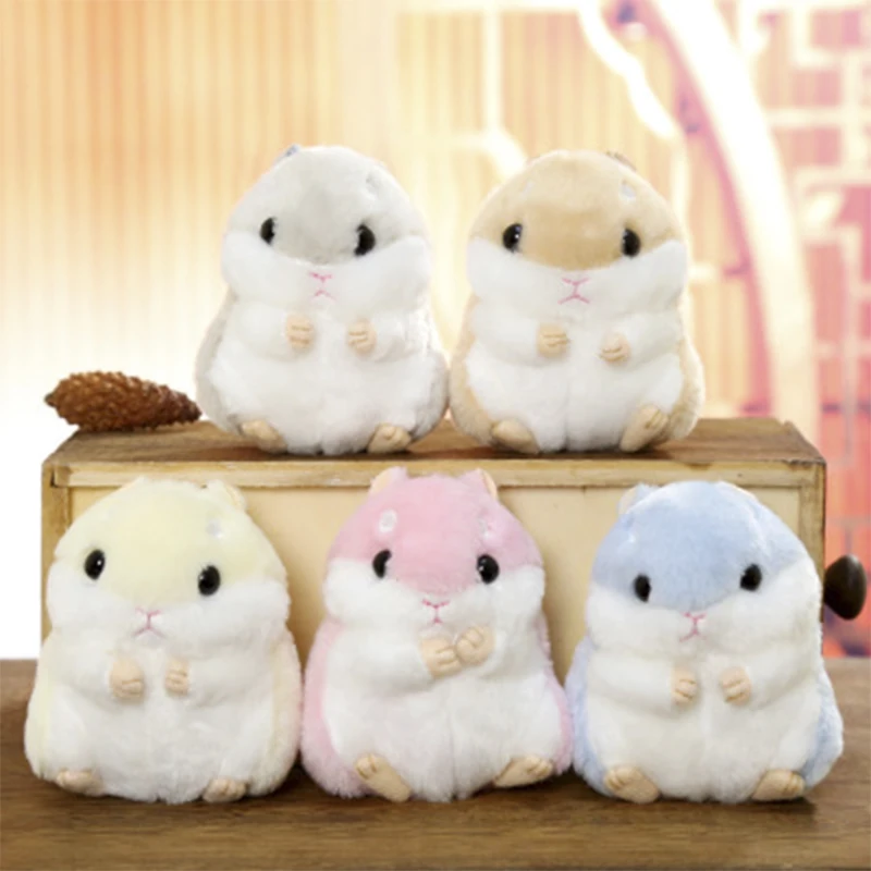 

10CM Cute Plush Keychain Hamster Pendant Doll Bag Hanging mouse Ornaments Kawaii Dolls Send Birthday Gift for Children Girls New