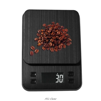 

10kg/1g Digital Coffee Scale Multifunction Food Scale with LCD Display Countdown Timer Tare Auto Off Function Kitchen Scale