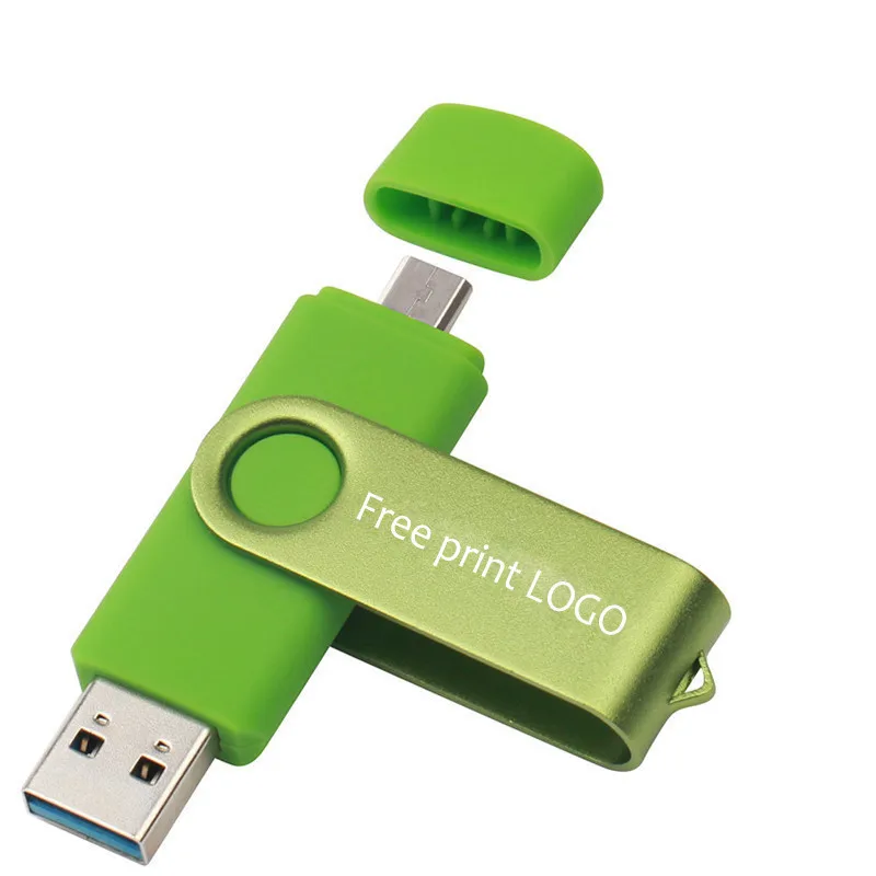 JASTER USB OTG флэш-накопитель 8 ГБ 16 ГБ 32 ГБ 64 Гб 128 ГБ флеш-накопитель для Android мобильного телефона Micro(5 шт. бесплатный логотип - Цвет: Green