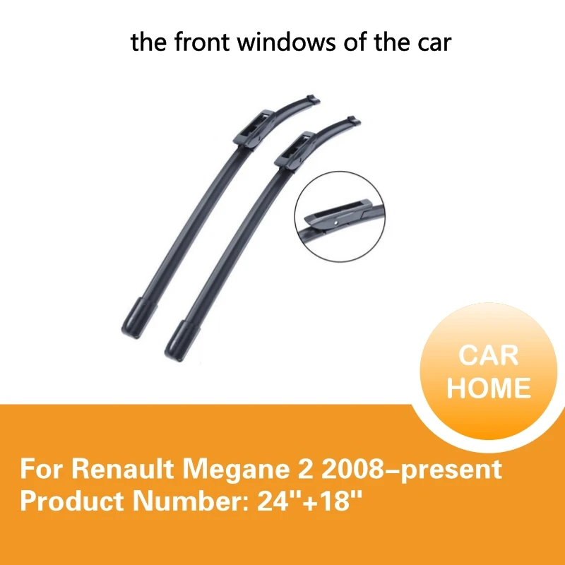 Wiper Blade For Renault Megane 2 24''+18'' high quality Windscreen 2008