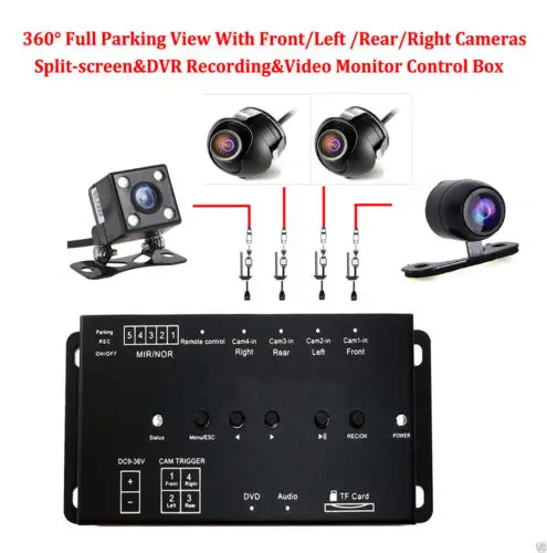 360 Degree Full Parking View With Front Rear Right Left 4 font b Cameras b font