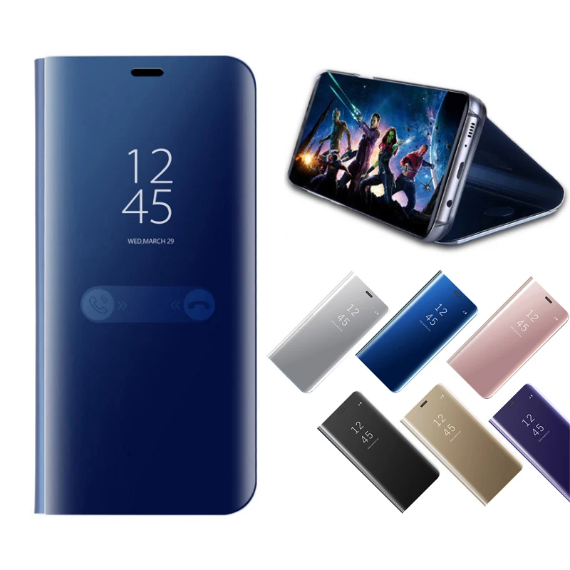 Модный умный зеркальный флип чехол для HUAWEI Honor 7A 7C Pro телефона с функцией вид P10 P20 9