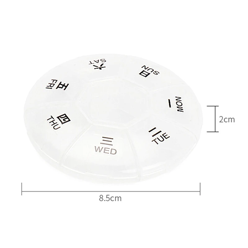 Еженедельная вращающаяся коробка для таблеток, Дорожный Чехол для таблеток, разветвитель, органайзер для таблеток, коробка для лекарств, резак, контейнер для таблеток на 7 дней