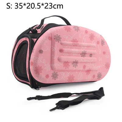 Переносная сумка для собак, переносная сумка для кошек, складная дорожная сумка для щенков, переносная Сетчатая Сумка на плечо, дышащие уличные сумки для домашних животных S/M/L, питомник - Цвет: Pink S