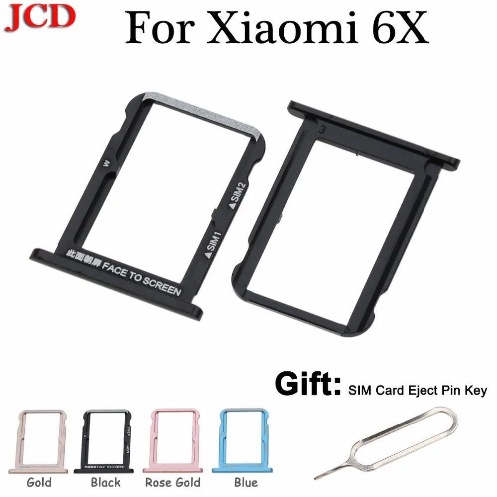 

JCD New Sim Cards Adapters Mi6X For Xiaomi A2 6X Mi A2 SIM Card Tray Socket Slot Holder Adapters Phone Replacement Housing Parts
