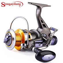 Sougayilang карповая Рыболовная катушка с ЧПУ металлическая Катушка спиннинговая Рыболовная катушка правая/левая сменная ручка 9+ 1BB двойной тормоз