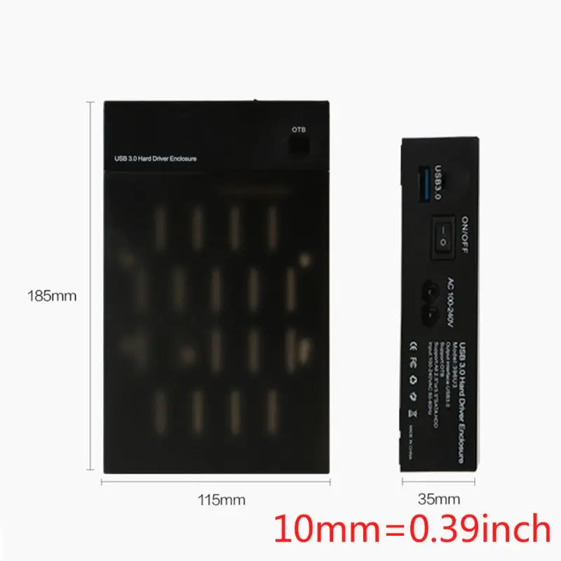 Корпус для жесткого диска USB3.0 для SATA3.0 двойной высокий Скорость 2," 3,5" SSD жесткий диск SATA жесткий диск Внешний корпус HD коробка Портативный