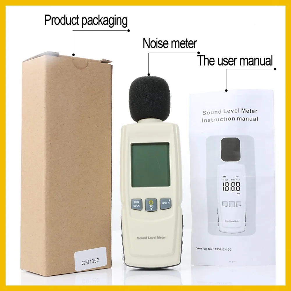RZ Mini Sound level meters Decibel meter logger Noise Audio detector Digital Diagnostic-tool Automotive Microphone  GM1352 6