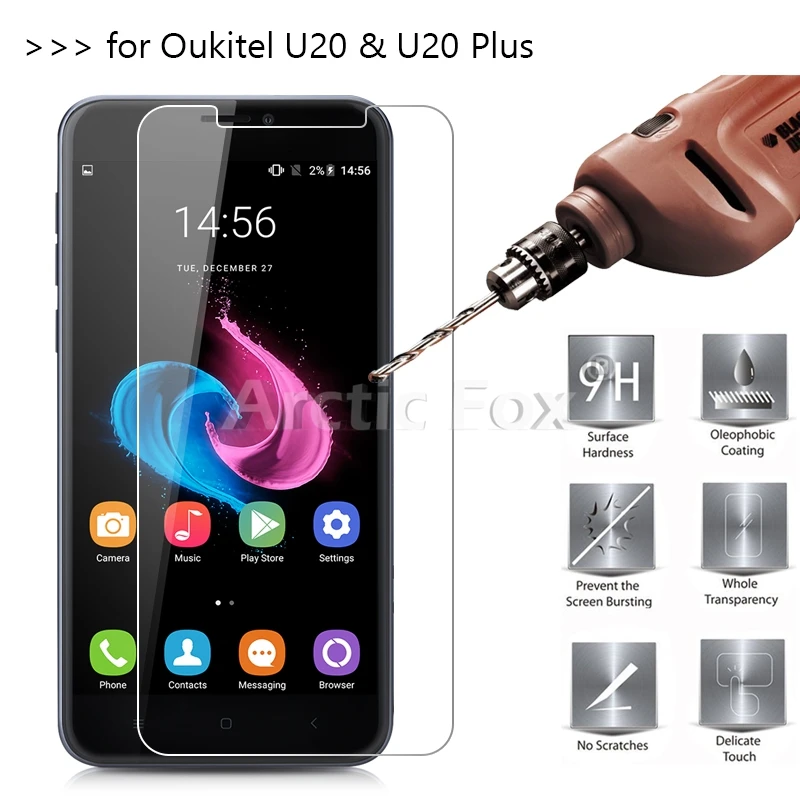 5 шт./лот закаленное Стекло для oukitel U20 и плюс Экран протектор Защитная пленка