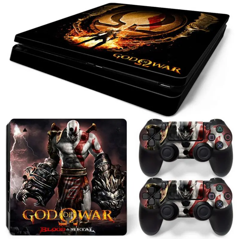 God of War Съемная виниловая кожа для PS4 Slim+ контроллер защитные наклейки для sony Playstation 4 Slim для Dualshock 4 аксессуары