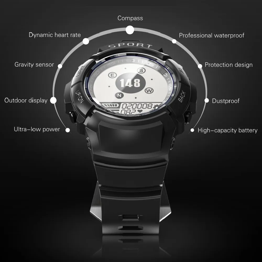 S816 Outdoor Sports Smart Watch Waterproof Professional IP68 Swimming Heart Monitor Sports Smart Watch