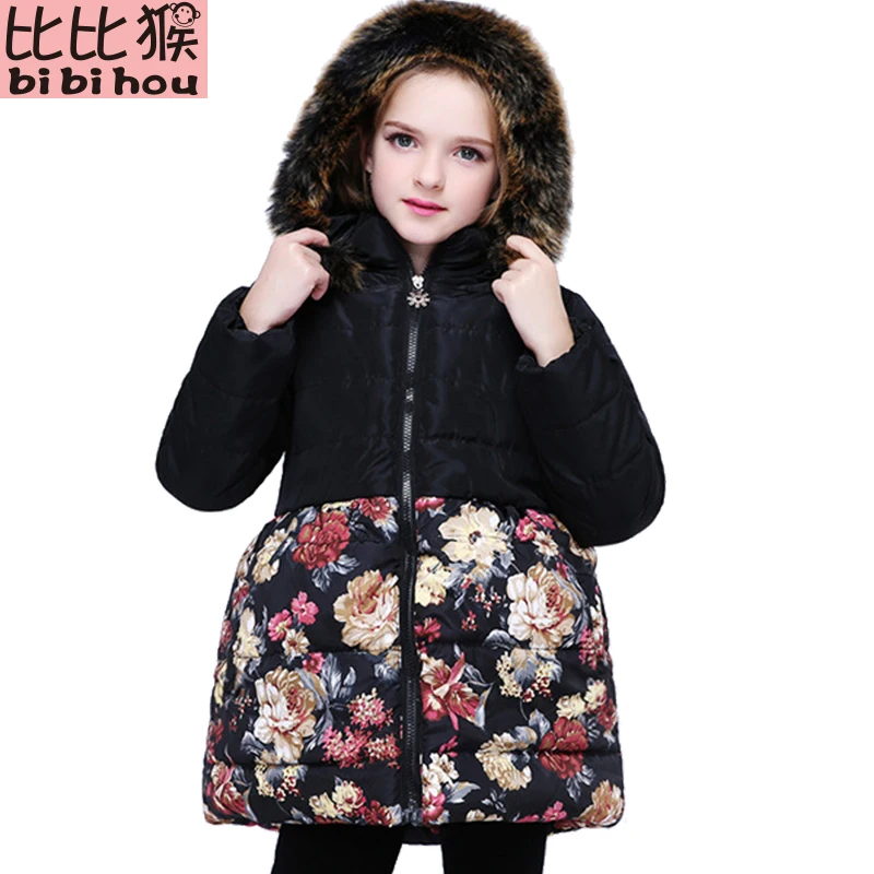 

2018 girls winter coat baby girl winter clothes Children Big fur Outerwear Kids Clothing Christmas costume Girl winterjas jongen