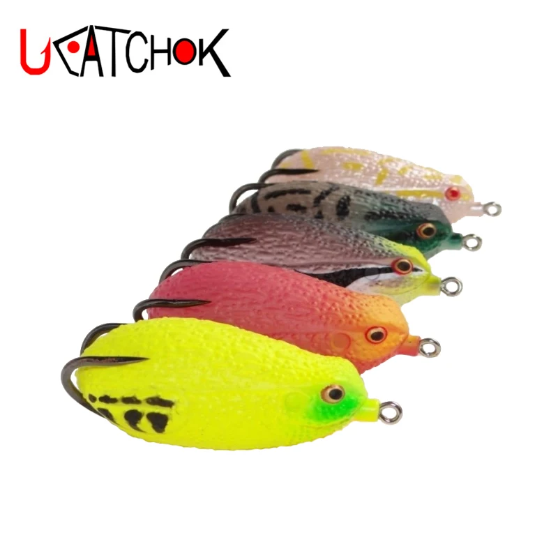 

wholesale 14pcs/pack 68cm 26g frog lure big size thunder strong sharp triple anchors hook freshwater black fish snakehead game