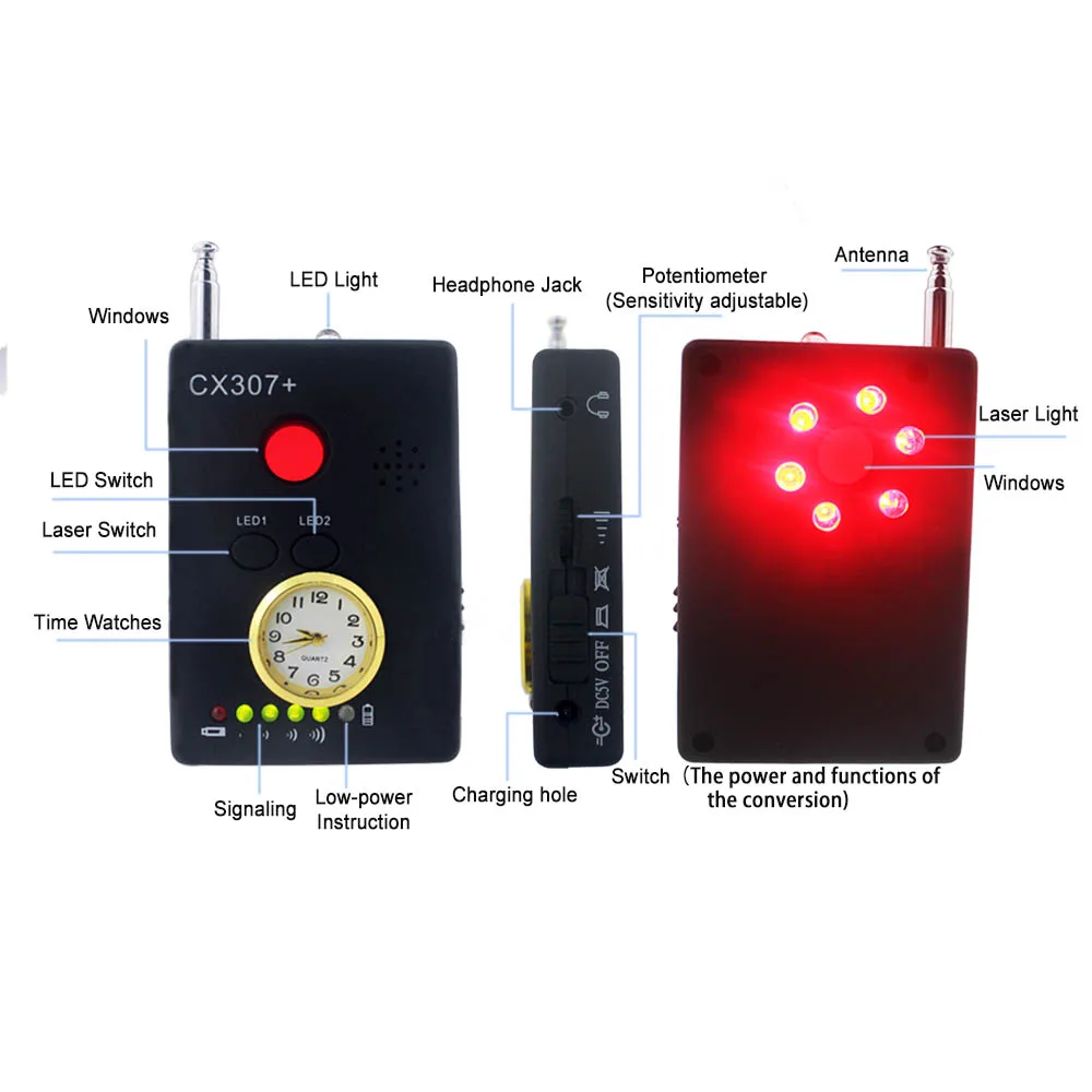 Topvico полный спектр Анти-Шпион детектор ошибок беспроводная камера скрытый сигнал gps RF GSM устройства Finder защита конфиденциальности безопасности