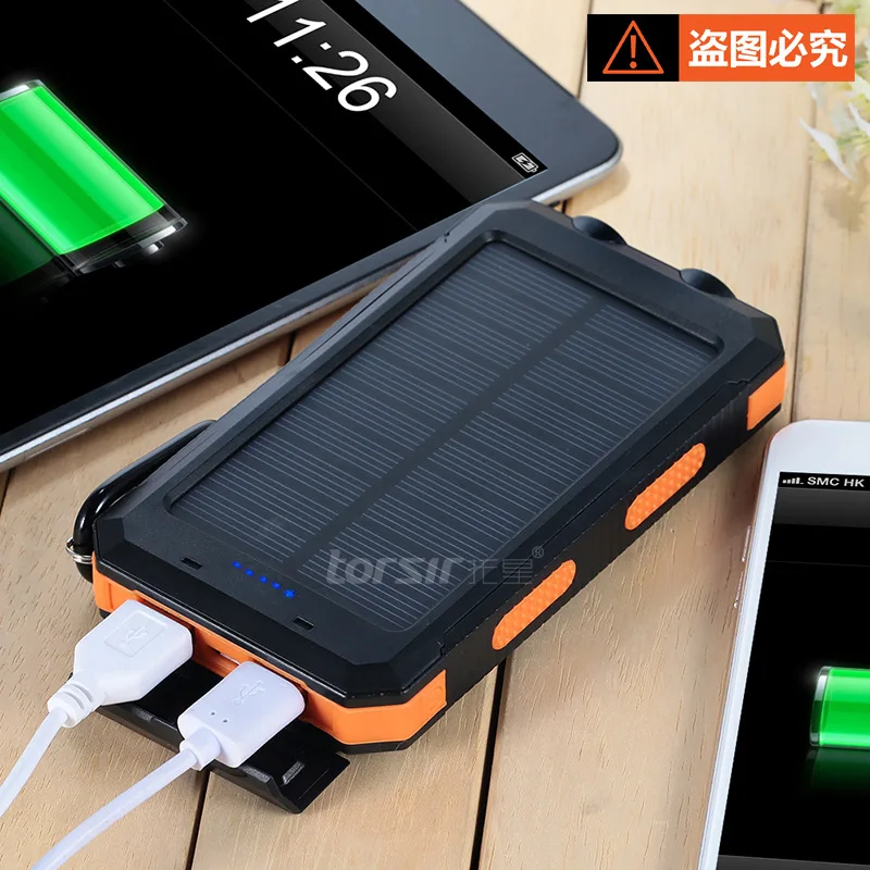 10000mAh Waterproof solar mobile power portable power bank Multipurpose External Battery Pack 10000mAh Waterproof solar mobile power portable power bank Multipurpose External Battery Pack