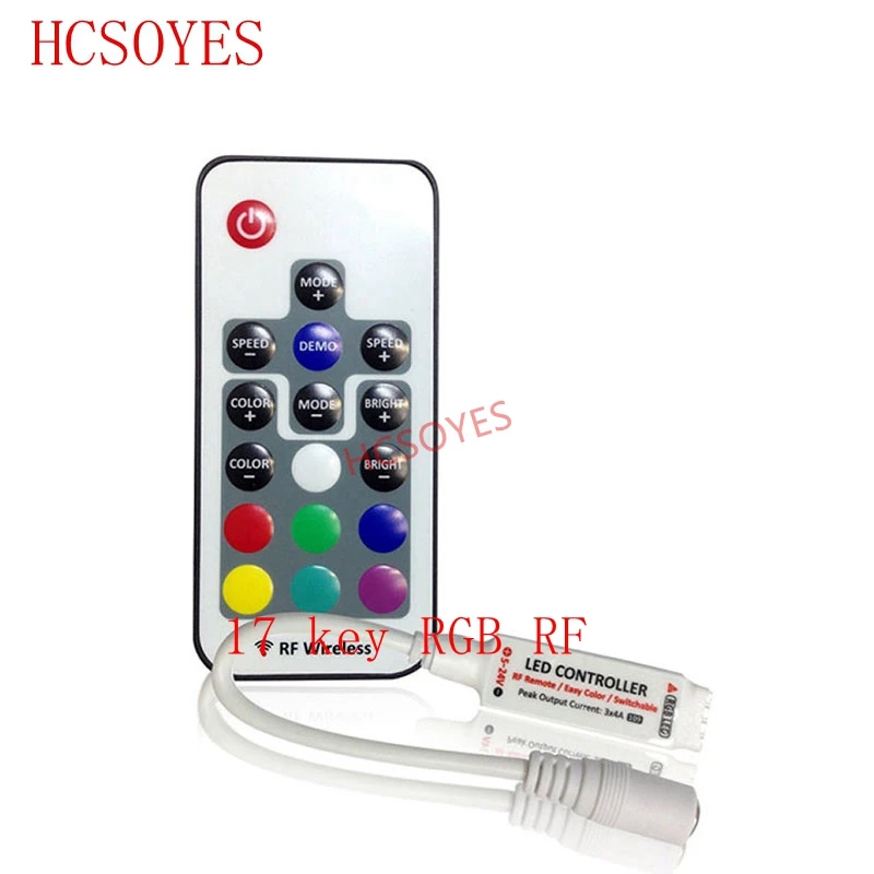 DC5V-24V 17key usb/17key rgb RF/10key/20key IR RF RGB LED контроллер 433 МГц беспроводной контроль сигнала для точечный источник света