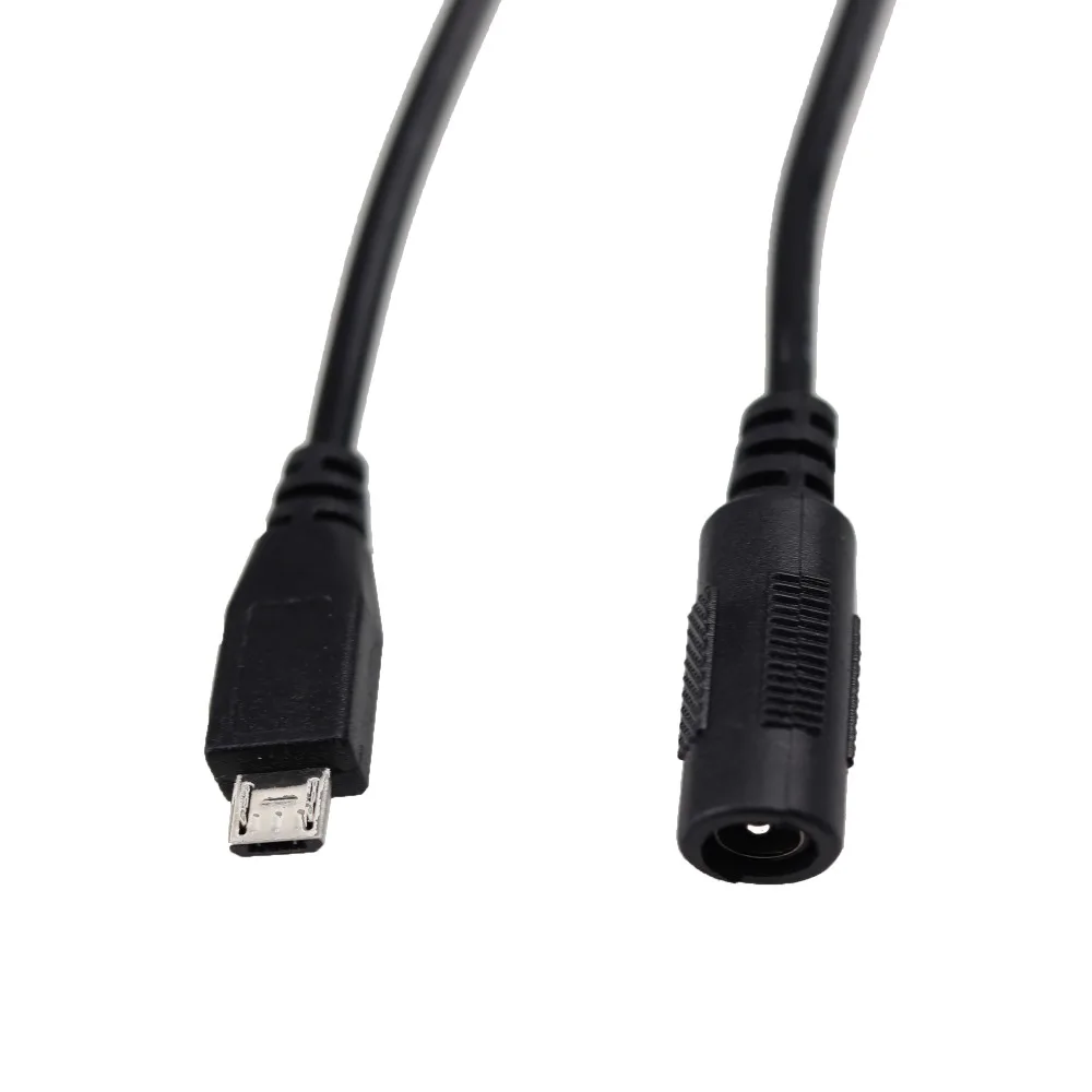 

DC5.5*2.1 Female To Micro USB Android Mobile Phone Universal Charging Line DC Power Adapter Converter