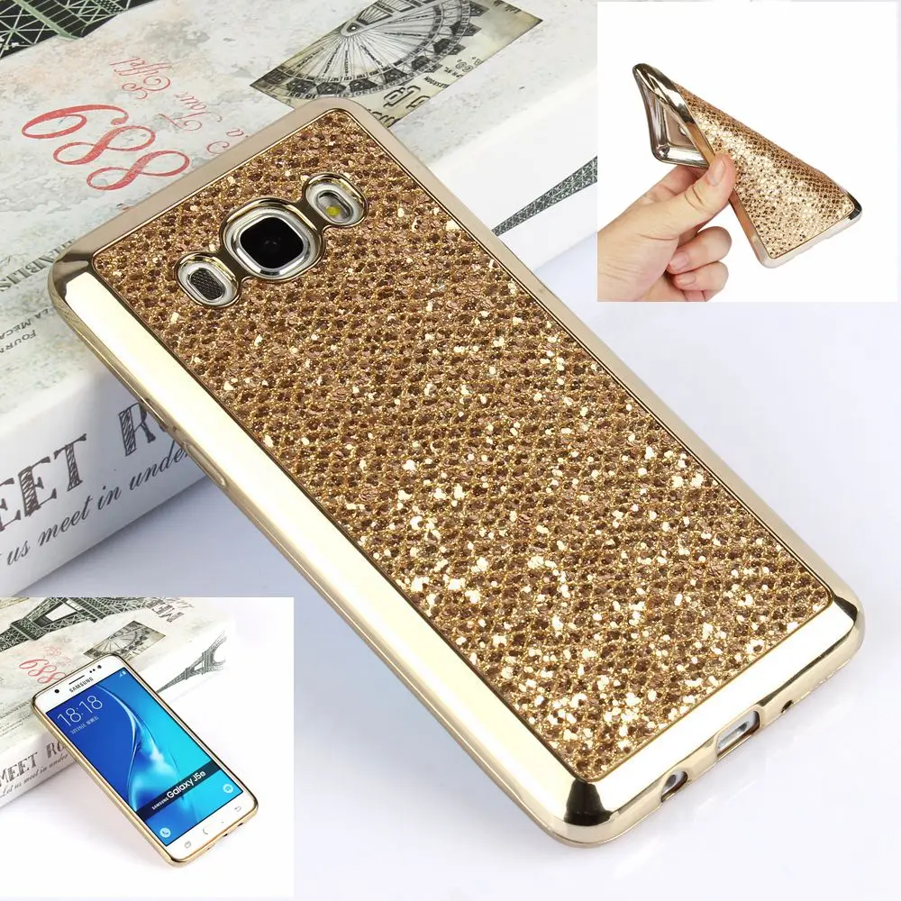 

Luxury Glitter Bling Case For Samsung Galaxy J5 2016 J510 J510F J510FN J5 2015 J500 J500F Soft Silicon Cover Capa fundas