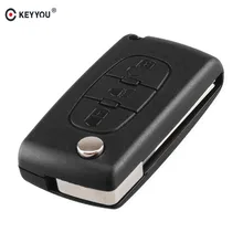 KEYYOU 20X 3 Button Remote Flip Folding Key Shell Case Fob For CITROEN C2 C3 C4 C5 C6 PICASSO CE0536/CE0523 HU83/VA2 Blade