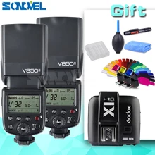 2x Godox V850II 2.4G GN60 Sistema Inalámbrico X Li-ion Batería Speedlite + X1T-C Transmisor Del Disparador para Cámaras Canon EOS