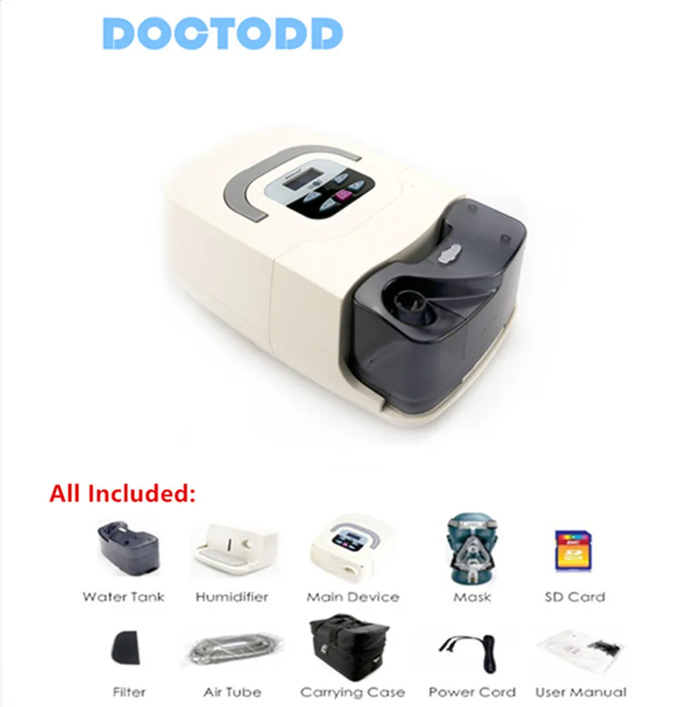 Doctodd GI CPAP Home Medical Portable CPAP Machine for Sleep Apnea OSAHS OSAS Snoring People W/ Mask Headgear Tube Bag SD Card цена Doctodd GI CPAP Home Medical Portable CPAP Machine for Sleep Apnea OSAHS OSAS Snoring People W/ Mask Headgear Tube Bag SD Card цены онлайн