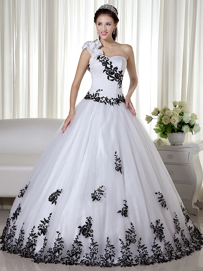 Black And White Tow Toned Vintage Ball font b Gown b font font b Wedding b