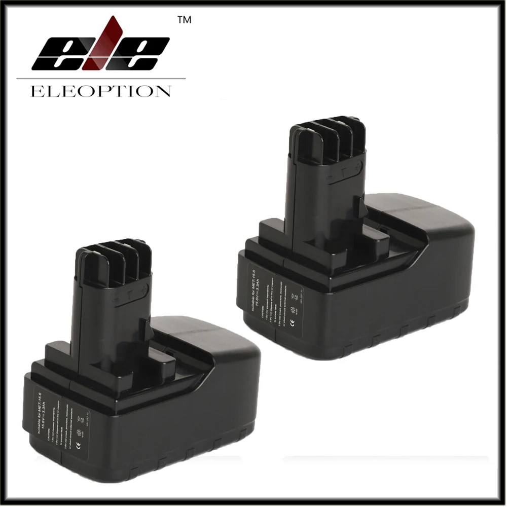 

2x New 15.6V 3300mAh Ni-MH Replacement Power Tool Battery For Metabo BSP15.6PLUS/BS 15.6 plus/BST 15.6 Plus