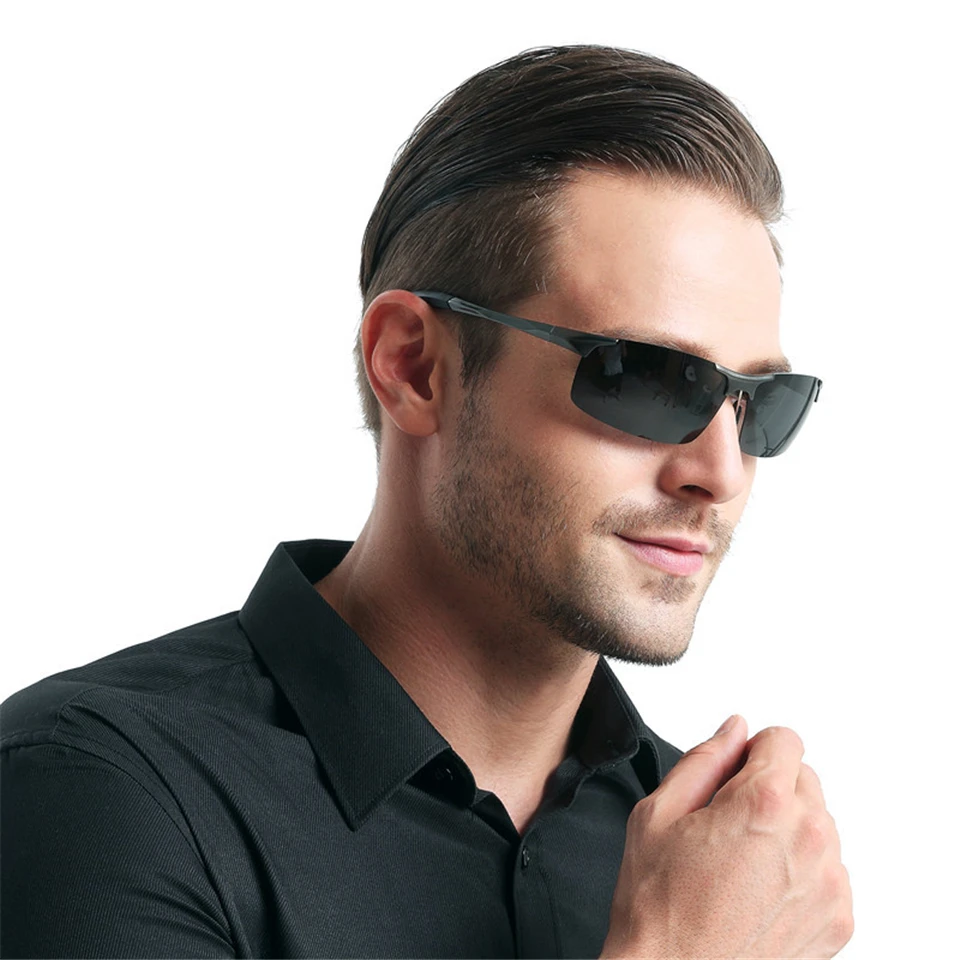 Винтажные алюминиевые поляризованные солнцезащитные очки, мужские классические брендовые солнцезащитные очки для мужчин, очки для вождения с покрытием