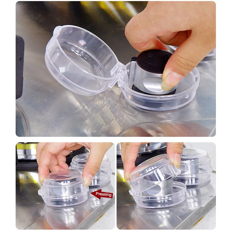 Buy 2/4 Pcs Clear Gas Stove Knob Cover Kit Kitchen