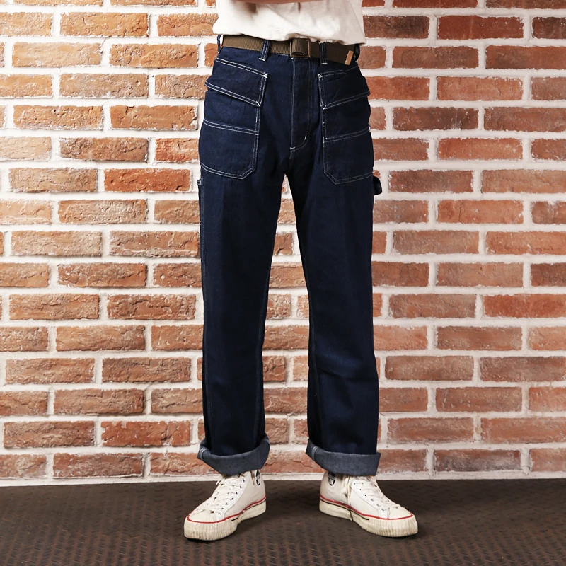 Не мешковатые джинсовые брюки мужские повседневные винтажные брюки